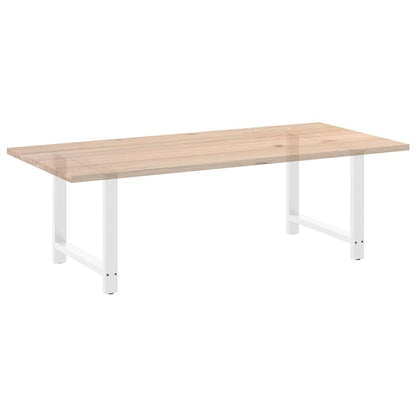 Esstischbeine Weiß 2 Stk. 90x(72-73) cm Stahl