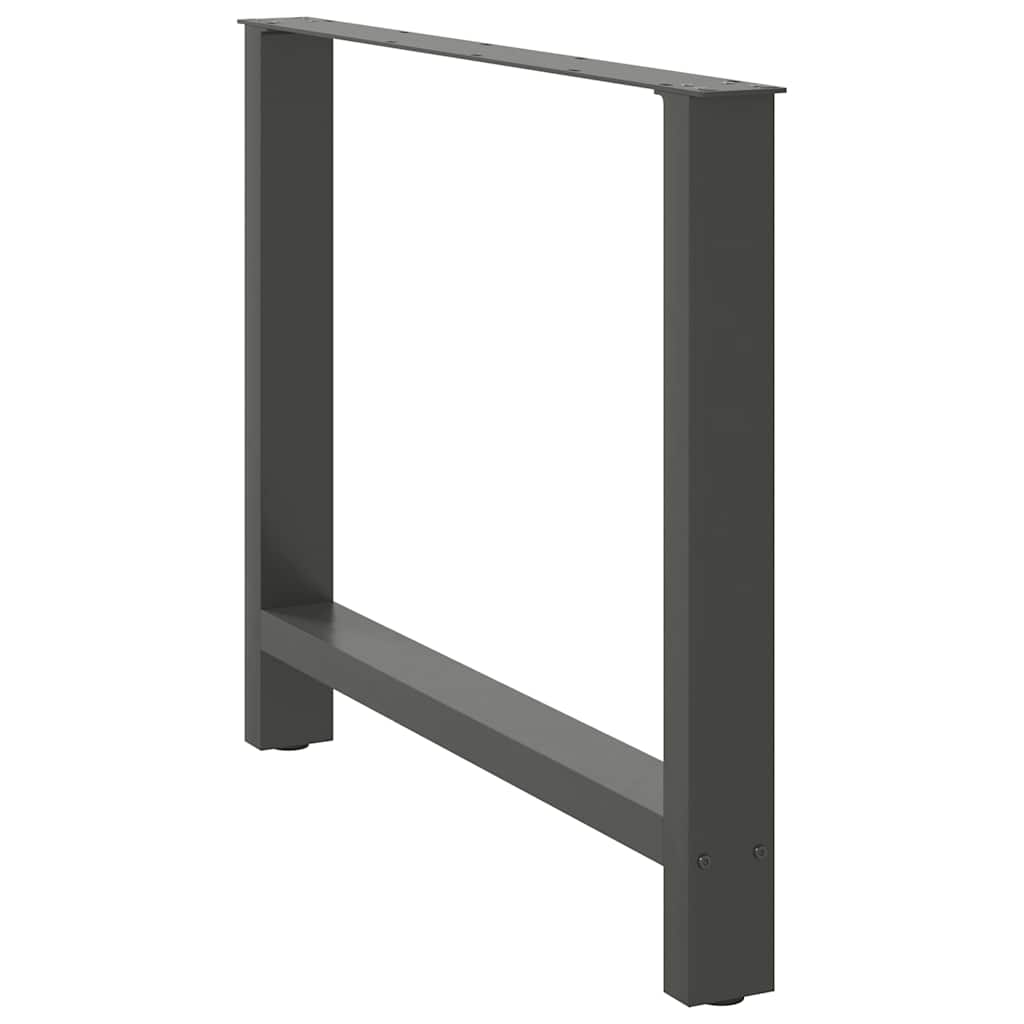 Esstischbeine Anthrazit 2 Stk. 90x(72-73) cm Stahl
