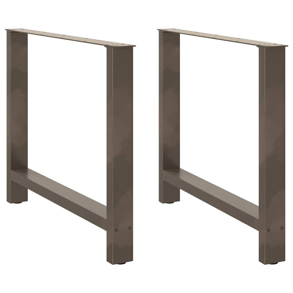 Esstischbeine Naturstahl 2 Stk. 90x(72-73) cm Stahl