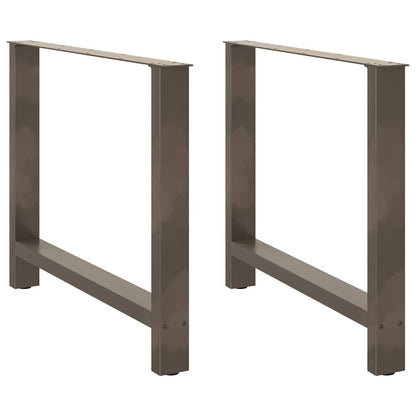 Esstischbeine Naturstahl 2 Stk. 90x(72-73) cm Stahl