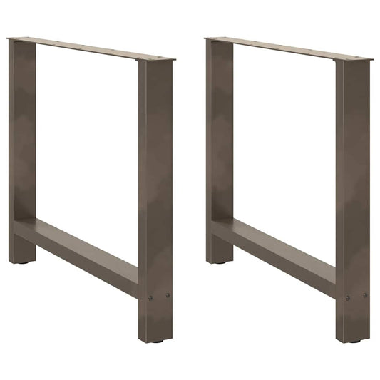 Esstischbeine Naturstahl 2 Stk. 90x(72-73) cm Stahl
