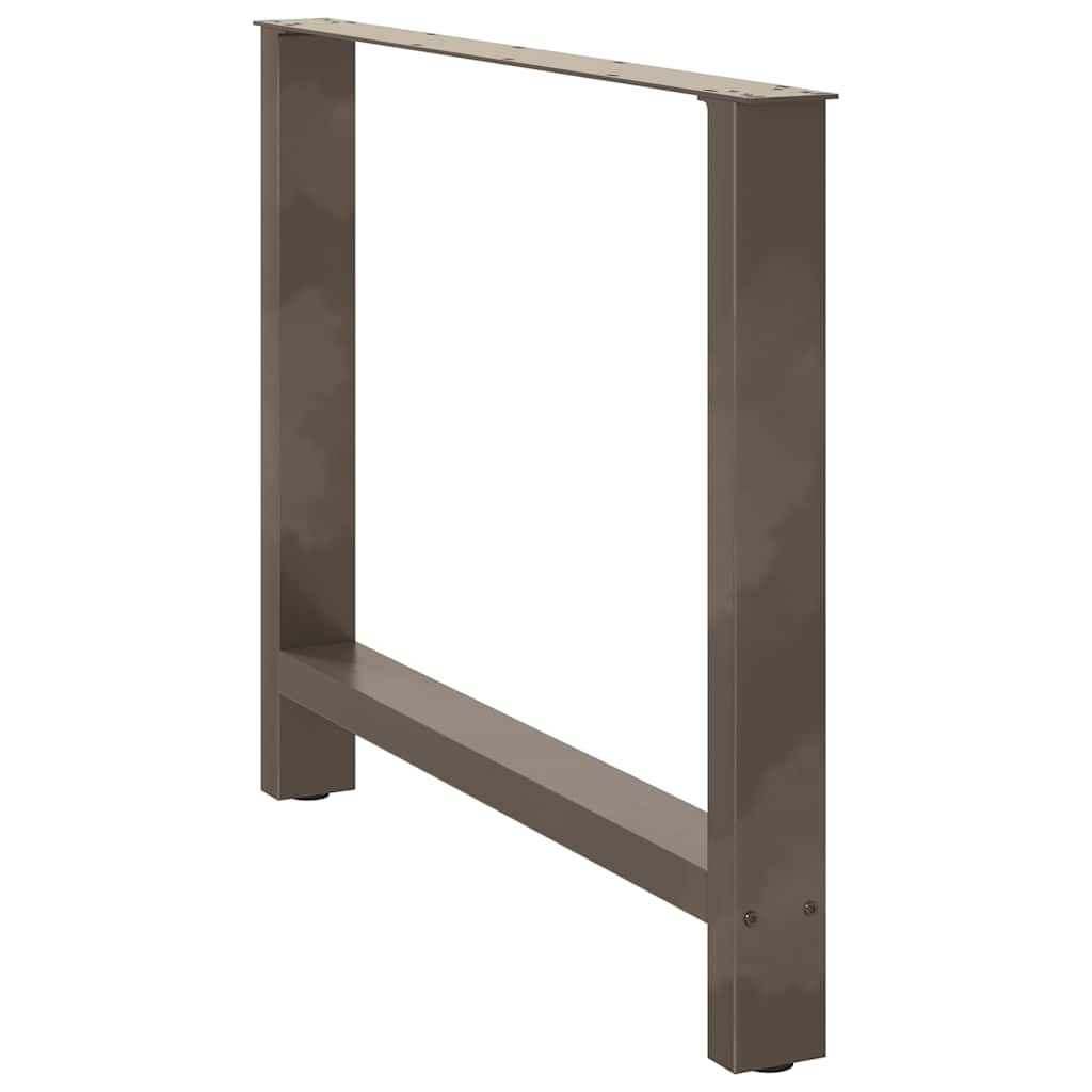 Esstischbeine Naturstahl 2 Stk. 90x(72-73) cm Stahl