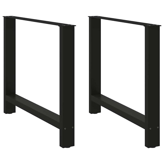 Esstischbeine Schwarz 2 Stk. 100x(72-73) cm Stahl