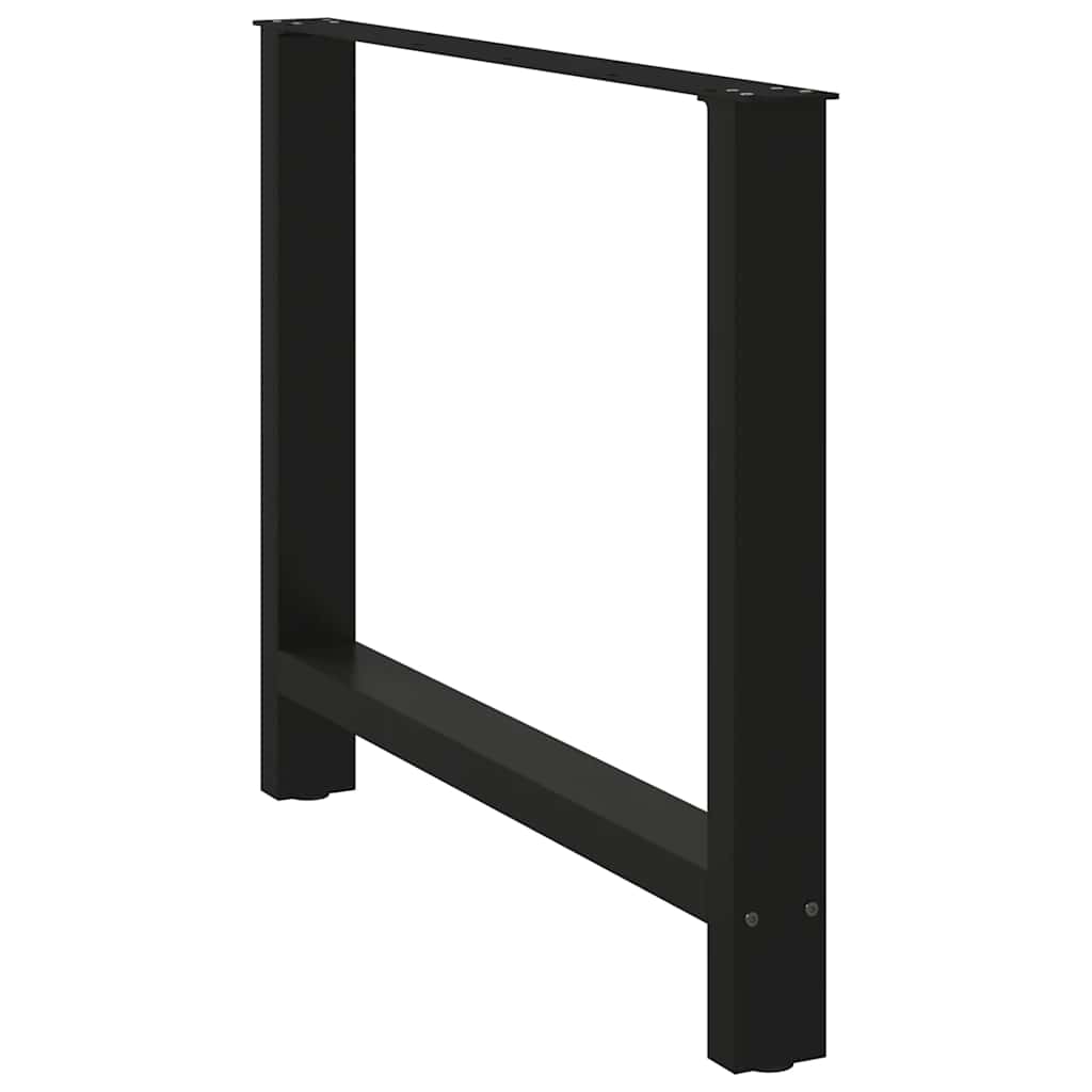 Esstischbeine Schwarz 2 Stk. 100x(72-73) cm Stahl