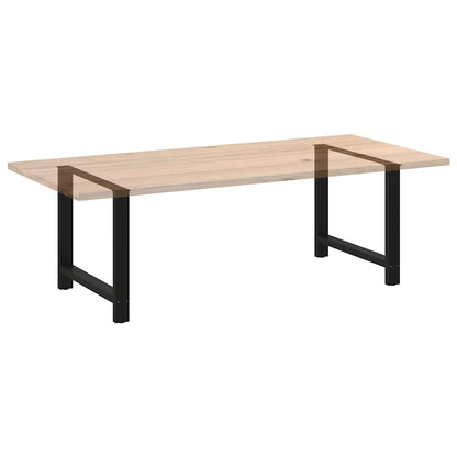 Esstischbeine Schwarz 2 Stk. 100x(72-73) cm Stahl