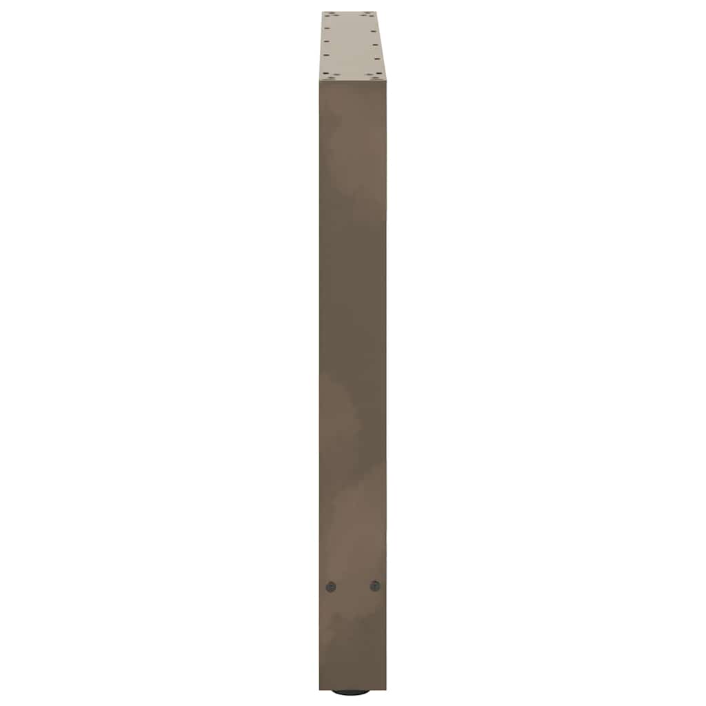 Esstischbeine Naturstahl 2 Stk. 100x(72-73) cm Stahl