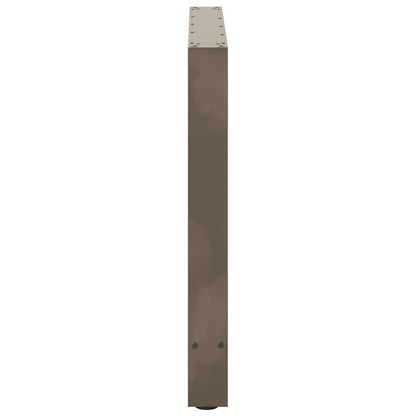 Esstischbeine Naturstahl 2 Stk. 100x(72-73) cm Stahl