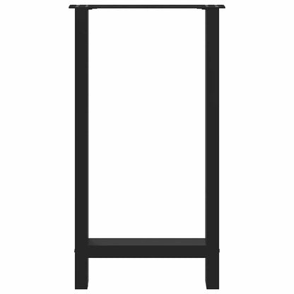 Bartischbeine Schwarz 2 Stk. 40x(90-91) cm Stahl
