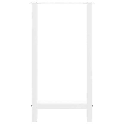 Bartischbeine Weiß 2 Stk. 40x(90-91) cm Stahl