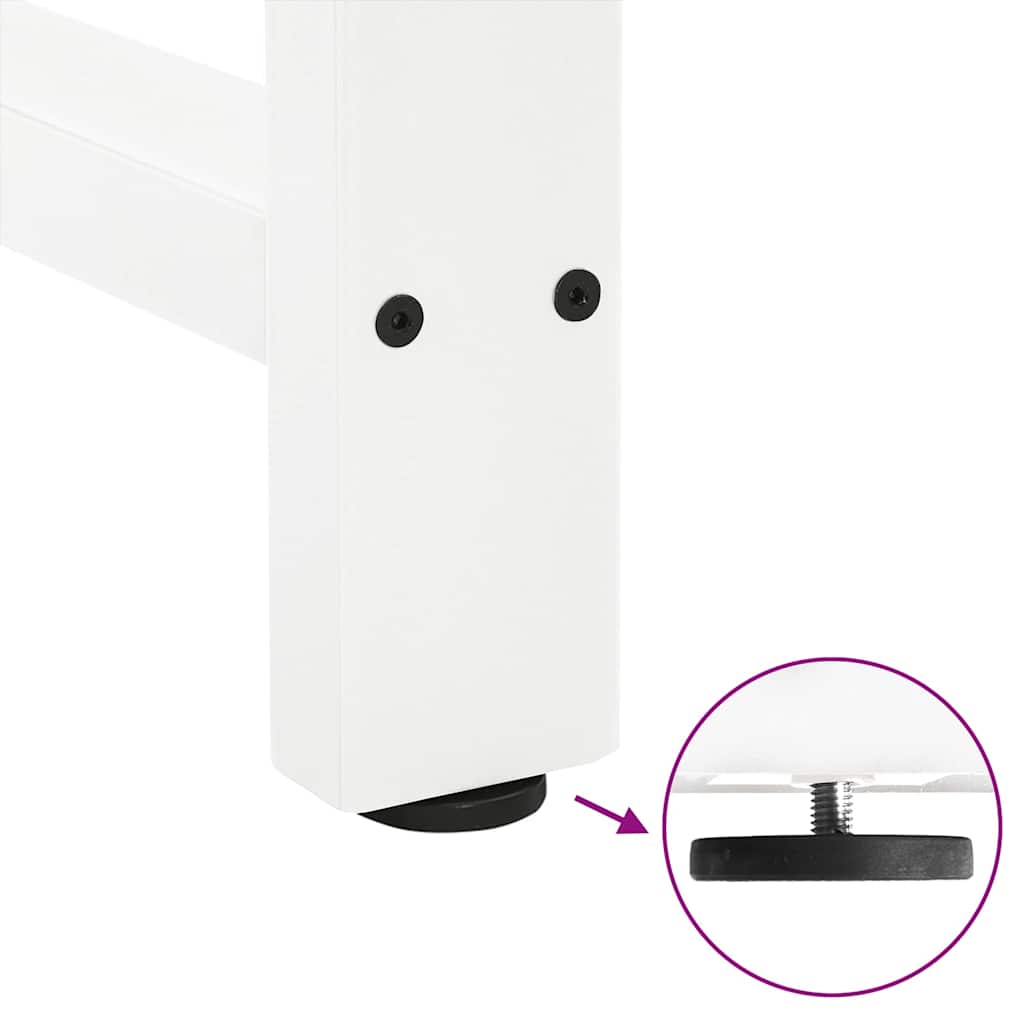Bartischbeine Weiß 2 Stk. 40x(90-91) cm Stahl