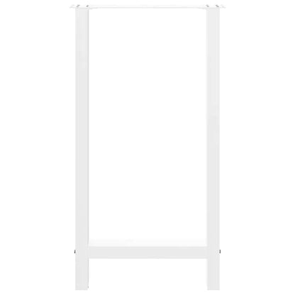 Bartischbeine Weiß 2 Stk. 50x(90-91) cm Stahl