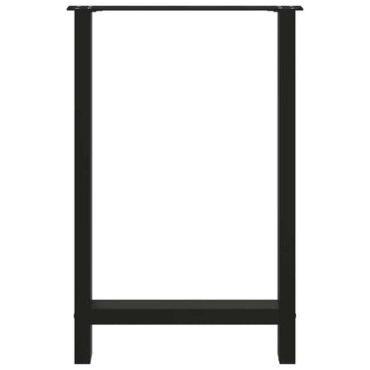 Bartischbeine Schwarz 2 Stk. 60x(90-91) cm Stahl