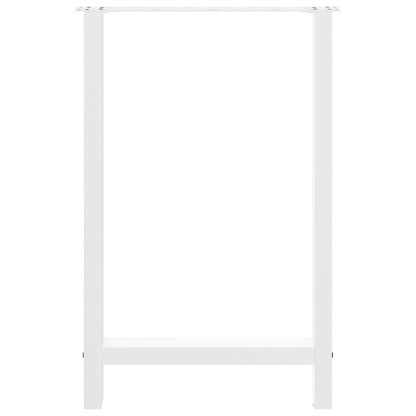 Bartischbeine Weiß 2 Stk. 60x(90-91) cm Stahl