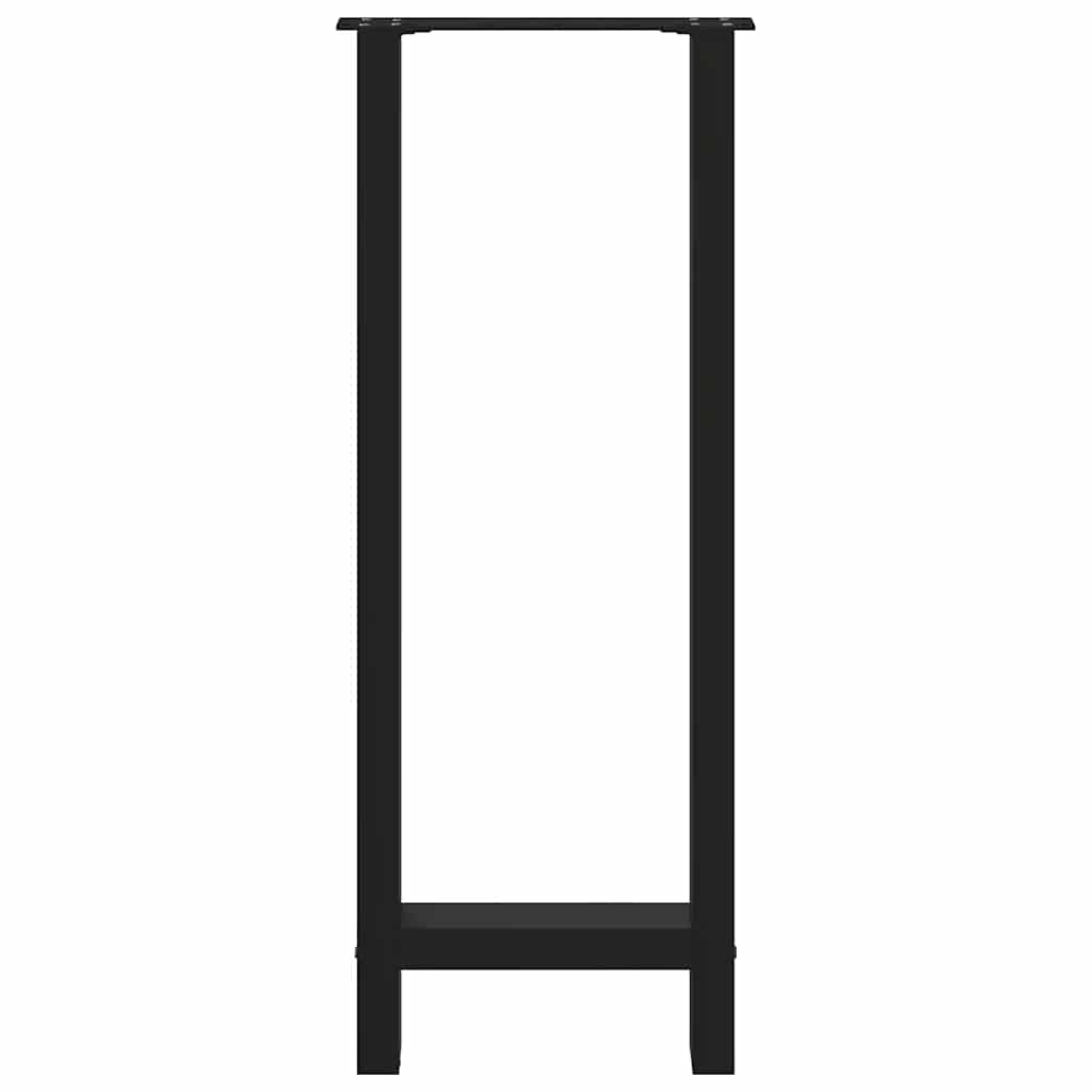 Bartischbeine Schwarz 2 Stk. 40x(100-101) cm Stahl