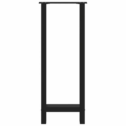 Bartischbeine Schwarz 2 Stk. 40x(100-101) cm Stahl