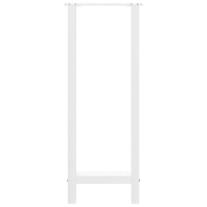 Bartischbeine Weiß 2 Stk. 40x(100-101) cm Stahl
