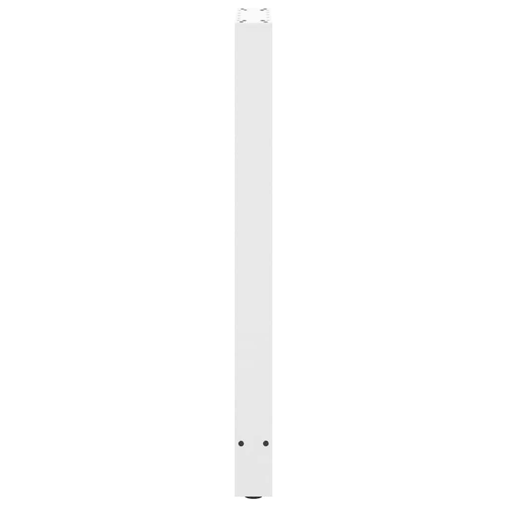 Bartischbeine Weiß 2 Stk. 40x(100-101) cm Stahl