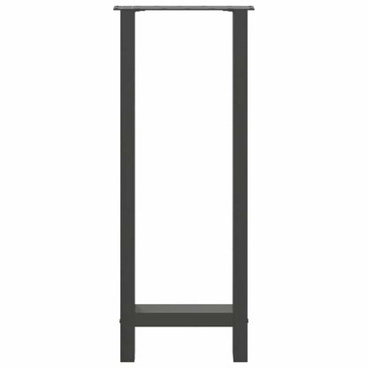 Bartischbeine Anthrazit 2 Stk. 40x(100-101) cm Stahl