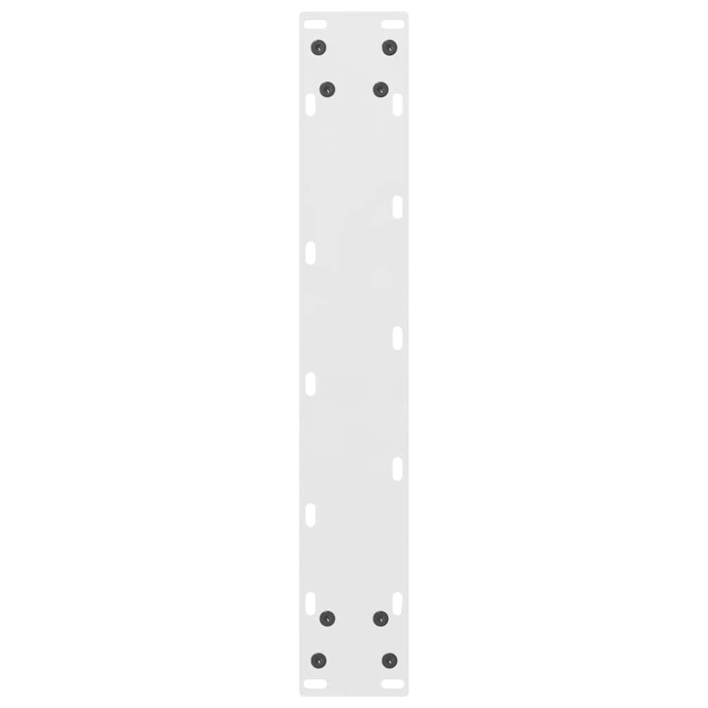 Bartischbeine Weiß 2 Stk. 50x(100-101) cm Stahl