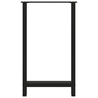 Bartischbeine Schwarz 2 Stk. 60x(100-101) cm Stahl