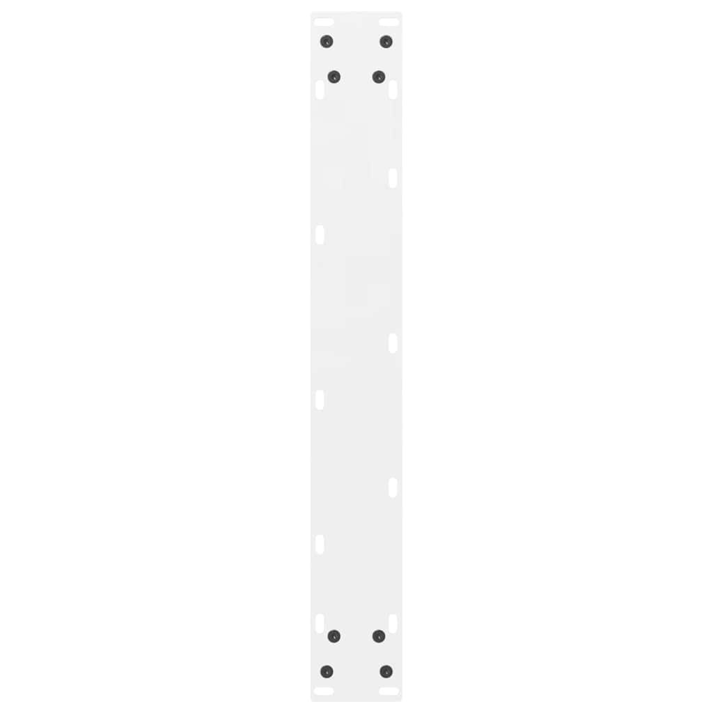 Bartischbeine Weiß 2 Stk. 60x(100-101) cm Stahl