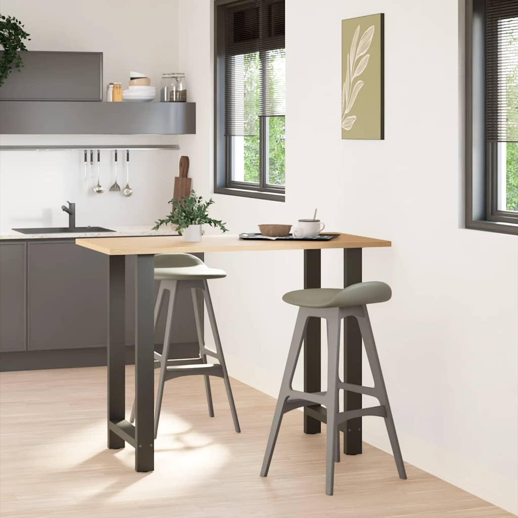 Bartischbeine Anthrazit 2 Stk. 60x(100-101) cm Stahl