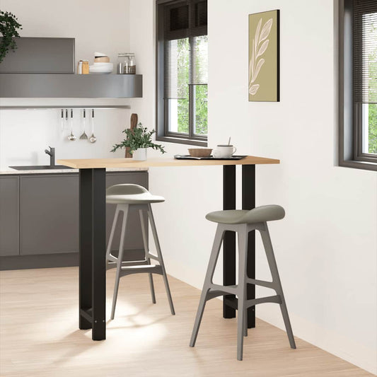 Bartischbeine Schwarz 2 Stk. 40x(110-111) cm Stahl