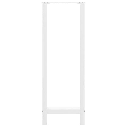 Bartischbeine Weiß 2 Stk. 40x(110-111) cm Stahl