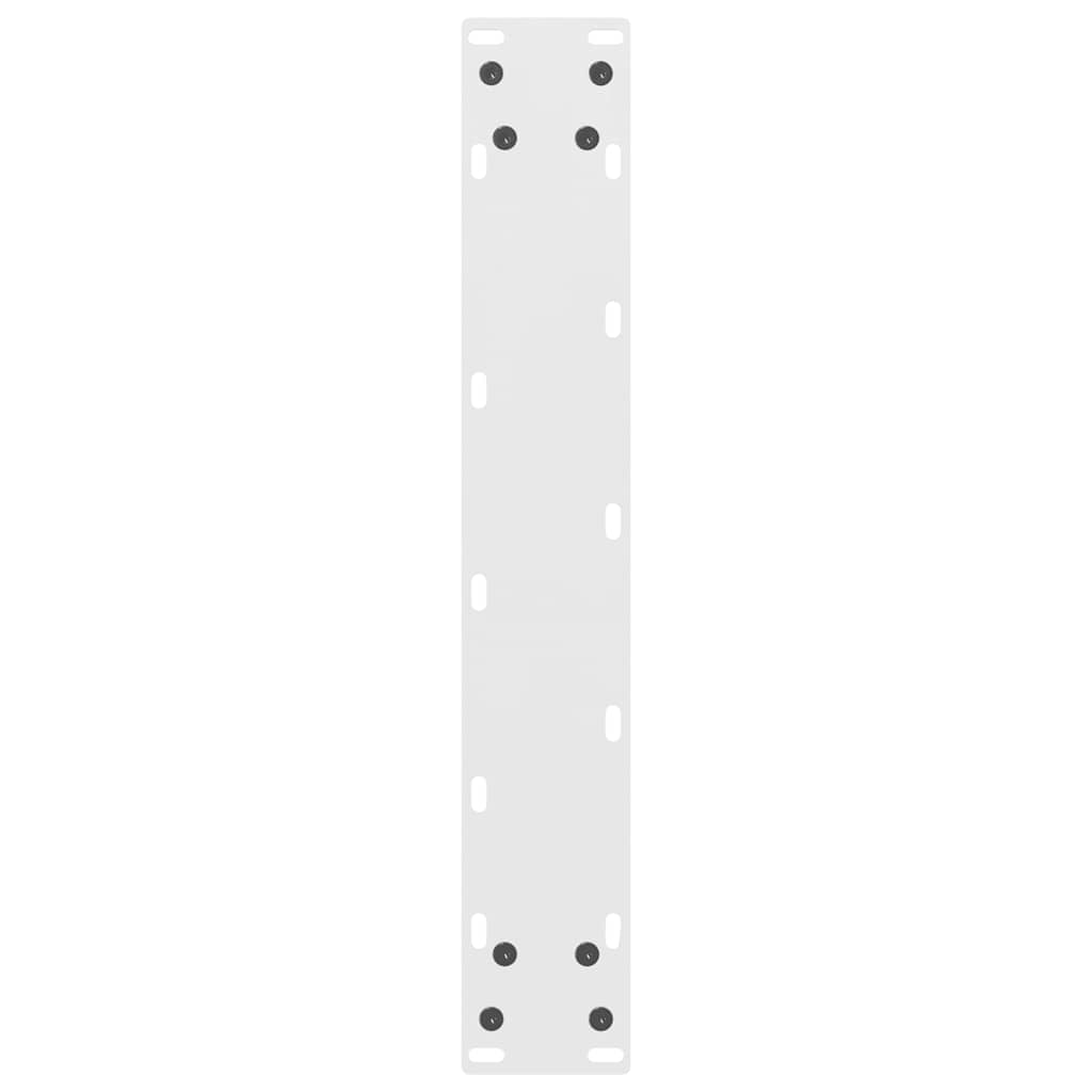 Bartischbeine Weiß 2 Stk. 40x(110-111) cm Stahl