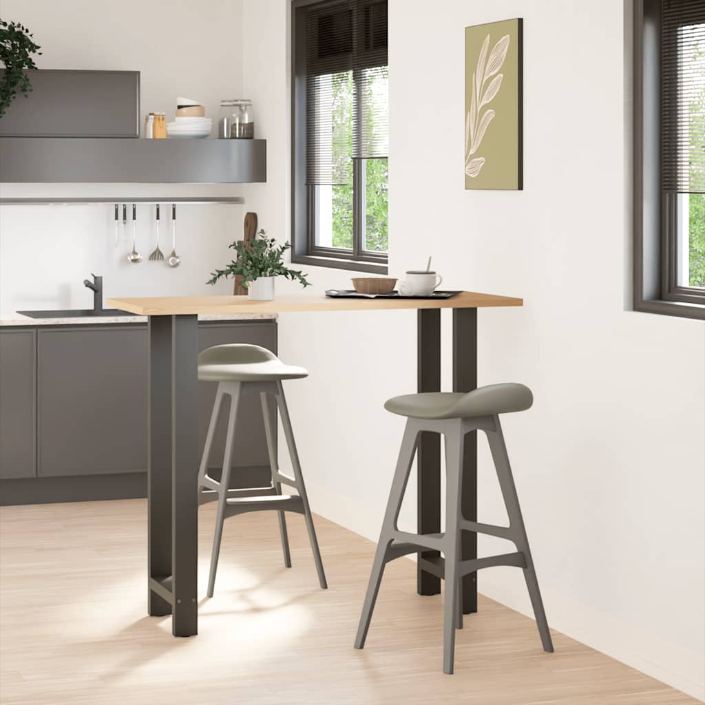 Bartischbeine Anthrazit 2 Stk. 40x(110-111) cm Stahl