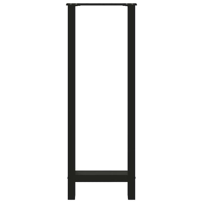 Bartischbeine Schwarz 2 Stk. 50x(110-111) cm Stahl