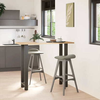 Bartischbeine Anthrazit 2 Stk. 50x(110-111) cm Stahl