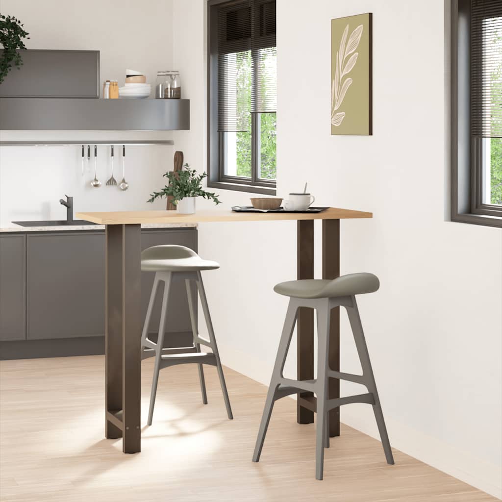 Bartischbeine Naturstahl 2 Stk. 50x(110-111) cm Stahl