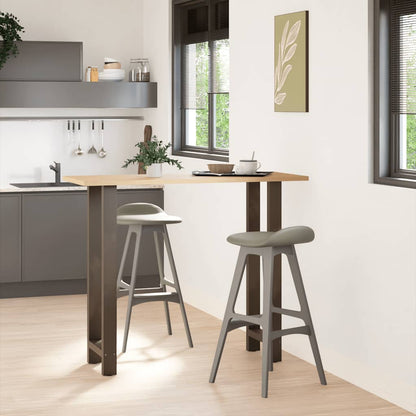 Bartischbeine Naturstahl 2 Stk. 50x(110-111) cm Stahl