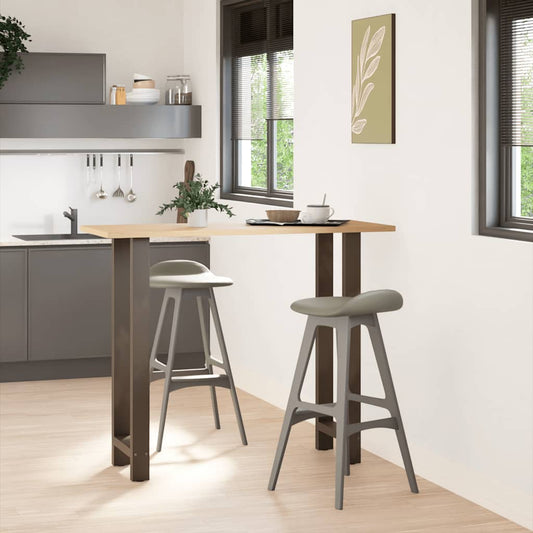 Bartischbeine Naturstahl 2 Stk. 50x(110-111) cm Stahl