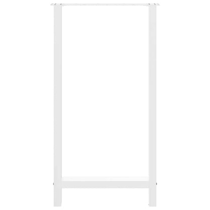 Bartischbeine Weiß 2 Stk. 60x(110-111) cm Stahl