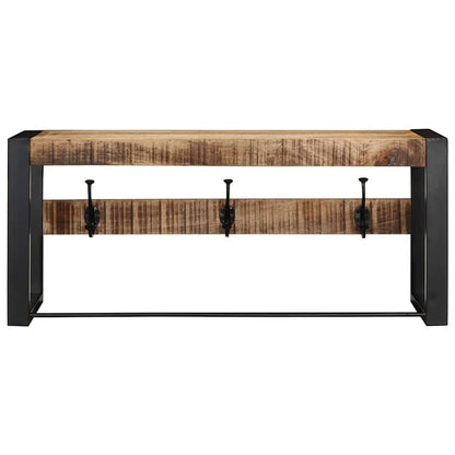 Garderobe 80x35x35 cm Raues Massivholz Mango