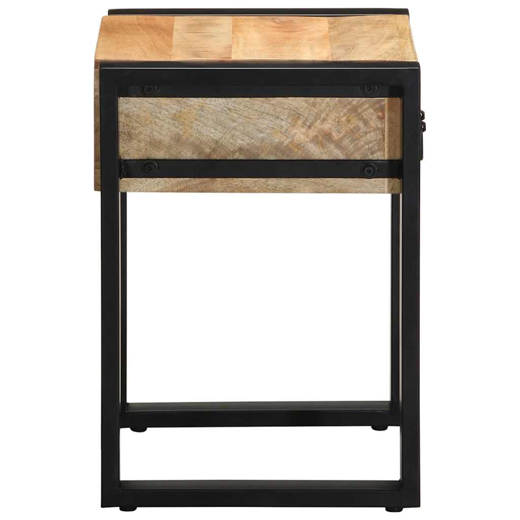Beistelltisch 35x35x50 cm Raues Massivholz Mango