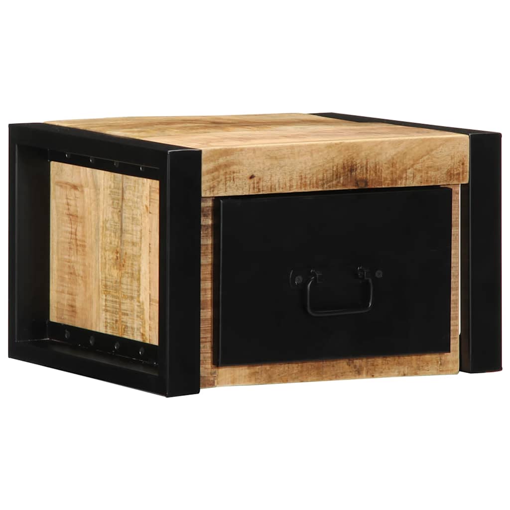 Nachttisch 40x35x25 cm Raues Mango-Massivholz