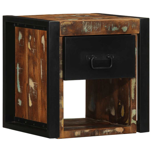Nachttische 2 Stk. Mehrfarbig 40x35x40 cm Altholz Massivholz