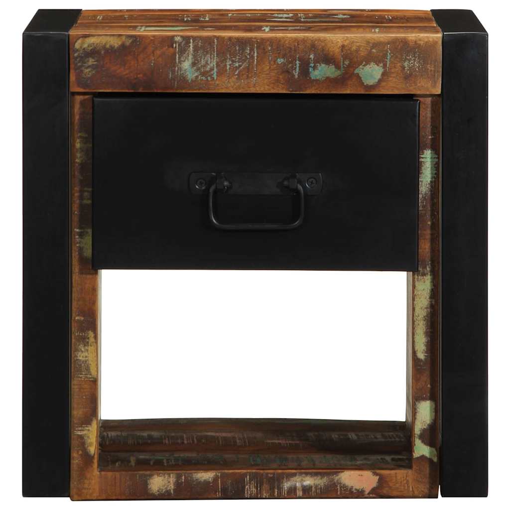 Nachttische 2 Stk. Mehrfarbig 40x35x40 cm Altholz Massivholz