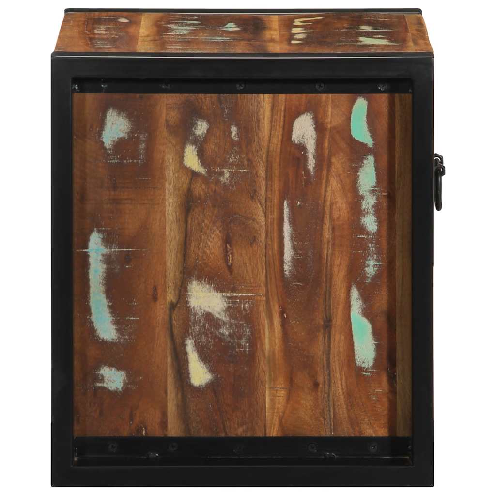 Nachttische 2 Stk. Mehrfarbig 40x35x40 cm Altholz Massivholz