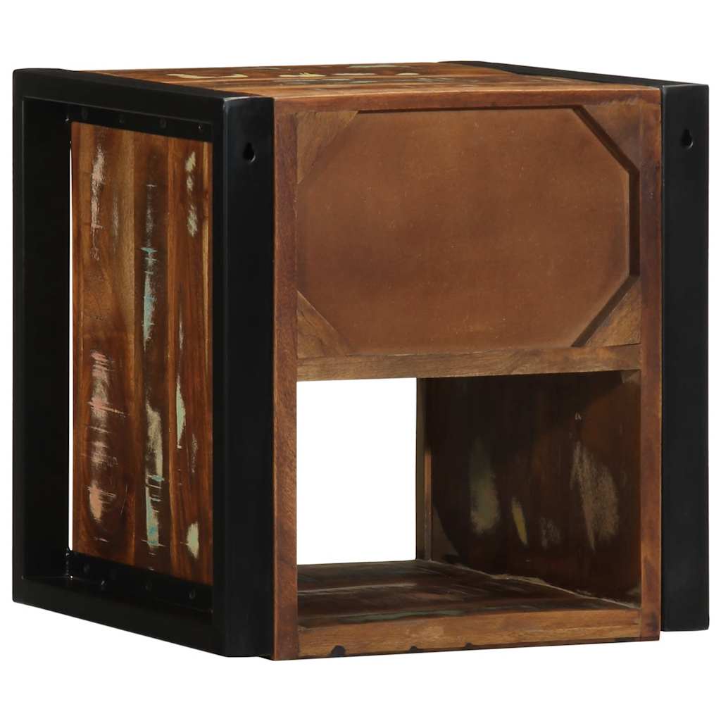 Nachttische 2 Stk. Mehrfarbig 40x35x40 cm Altholz Massivholz