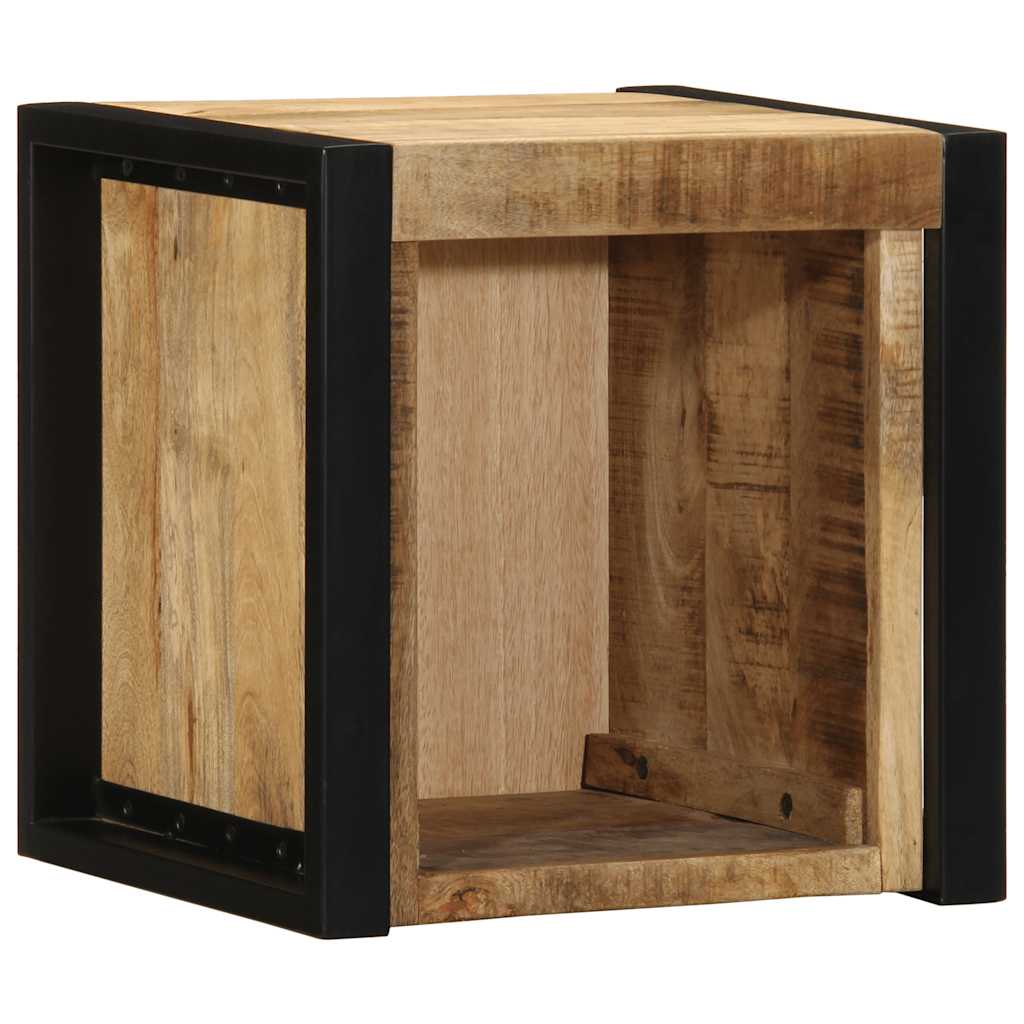 Sengebord 40x35x40 cm Groft mango massivt træ