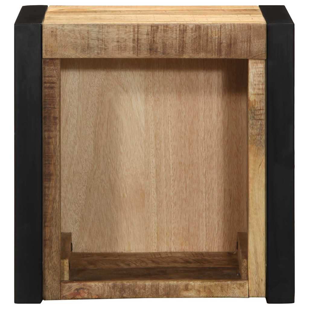 Sengebord 40x35x40 cm Groft mango massivt træ