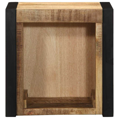 Sengebord 40x35x40 cm Groft mango massivt træ