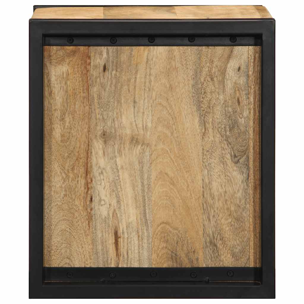 Sengebord 40x35x40 cm Groft mango massivt træ