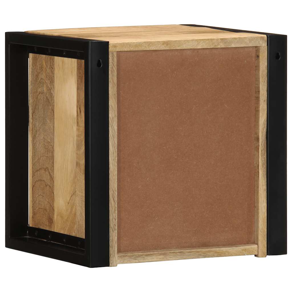 Sengebord 40x35x40 cm Groft mango massivt træ