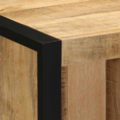 Sengebord 40x35x40 cm Groft mango massivt træ