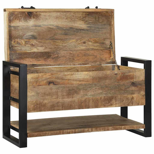 Aufbewahrungsbox Braun 80 x 35 x 45 cm Massivholz Mango